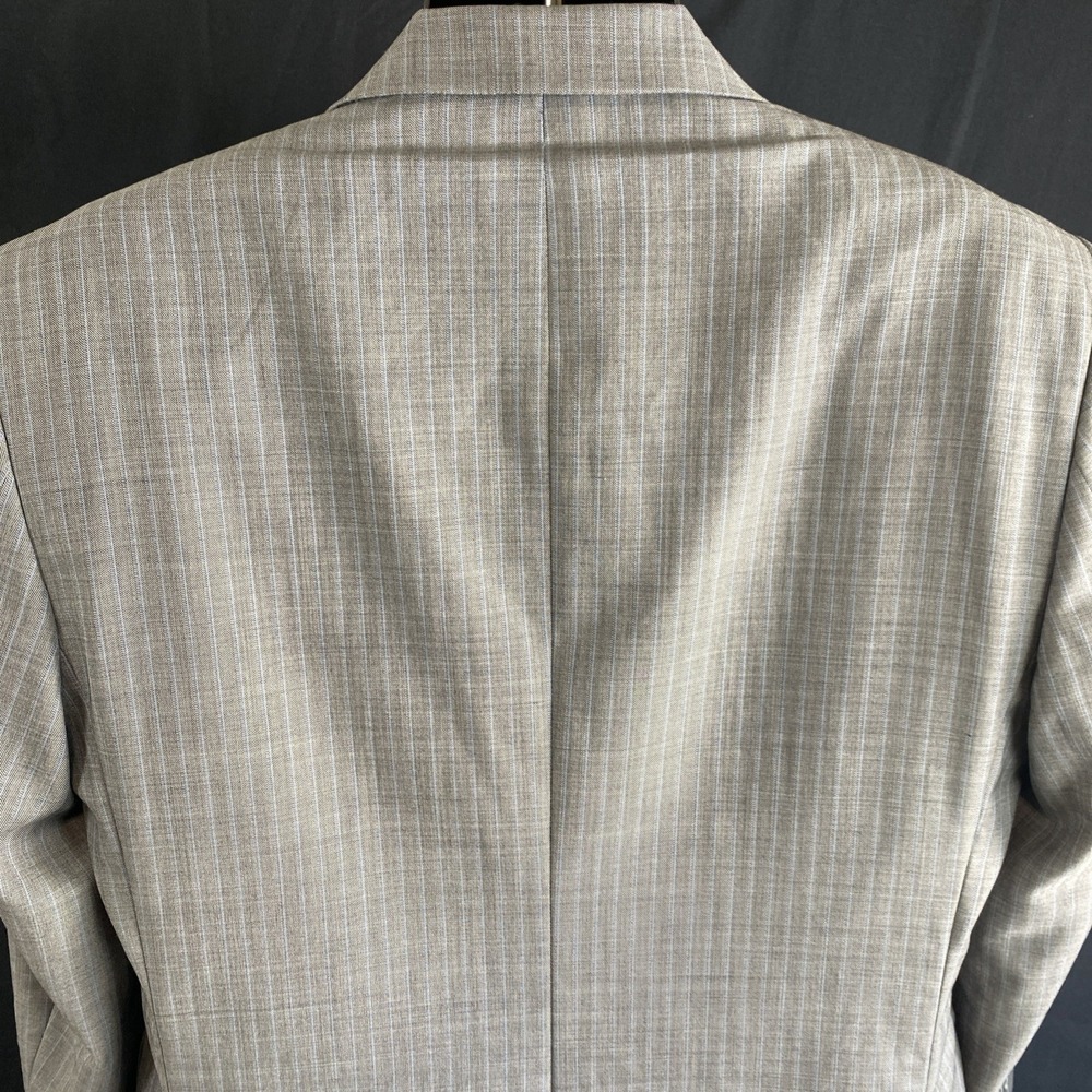 Jos A Bank Traveler Tailored Fit Sport Coat 46R Gray/Blue Glen Plaid Check - Picture 5 of 16